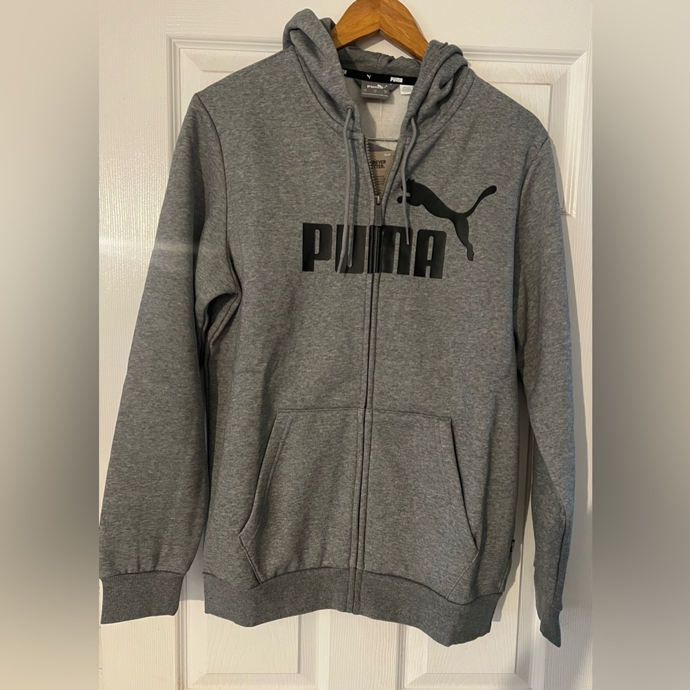 Puma Gray Zip-Up Hoodie
